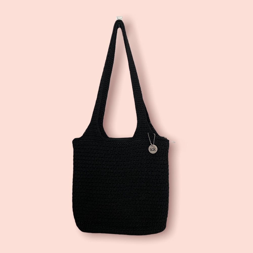 The Sak black crocheted purse